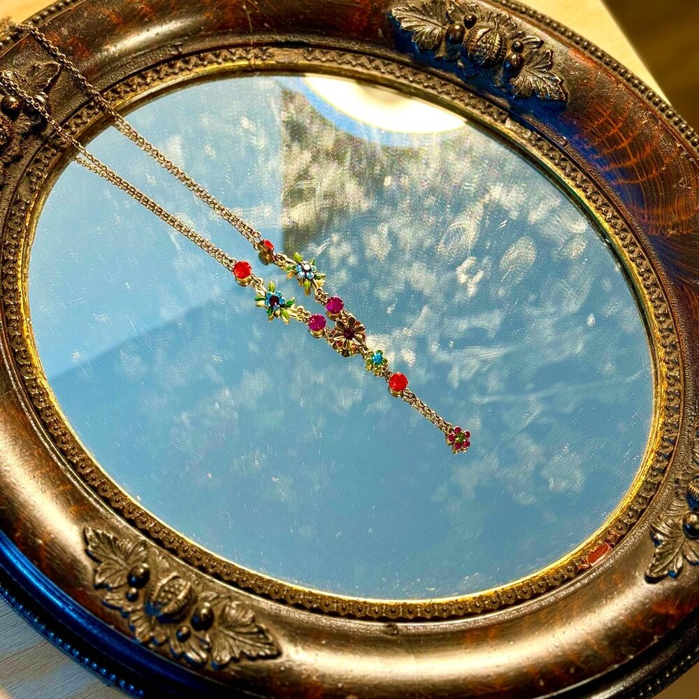 Vintage DKNY Dainty Copper Flower Neckalce